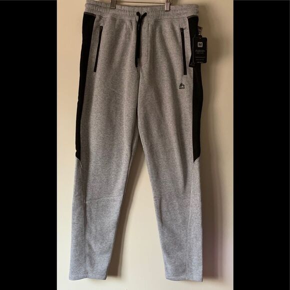 RBX grey black inserts sweatpants, brand new, comfortable, drawstring, Med - Picture 1 of 8